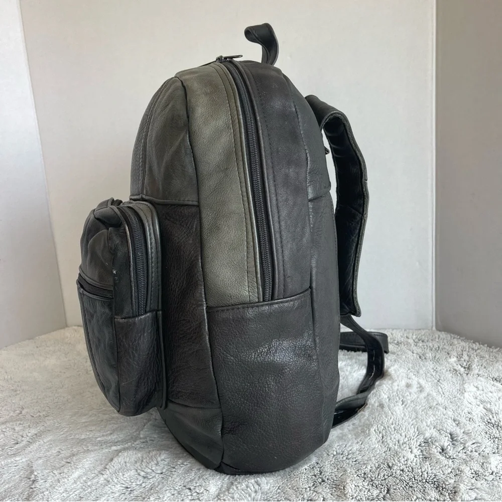 Handmade Soft Leather Men’s Backpack - Black